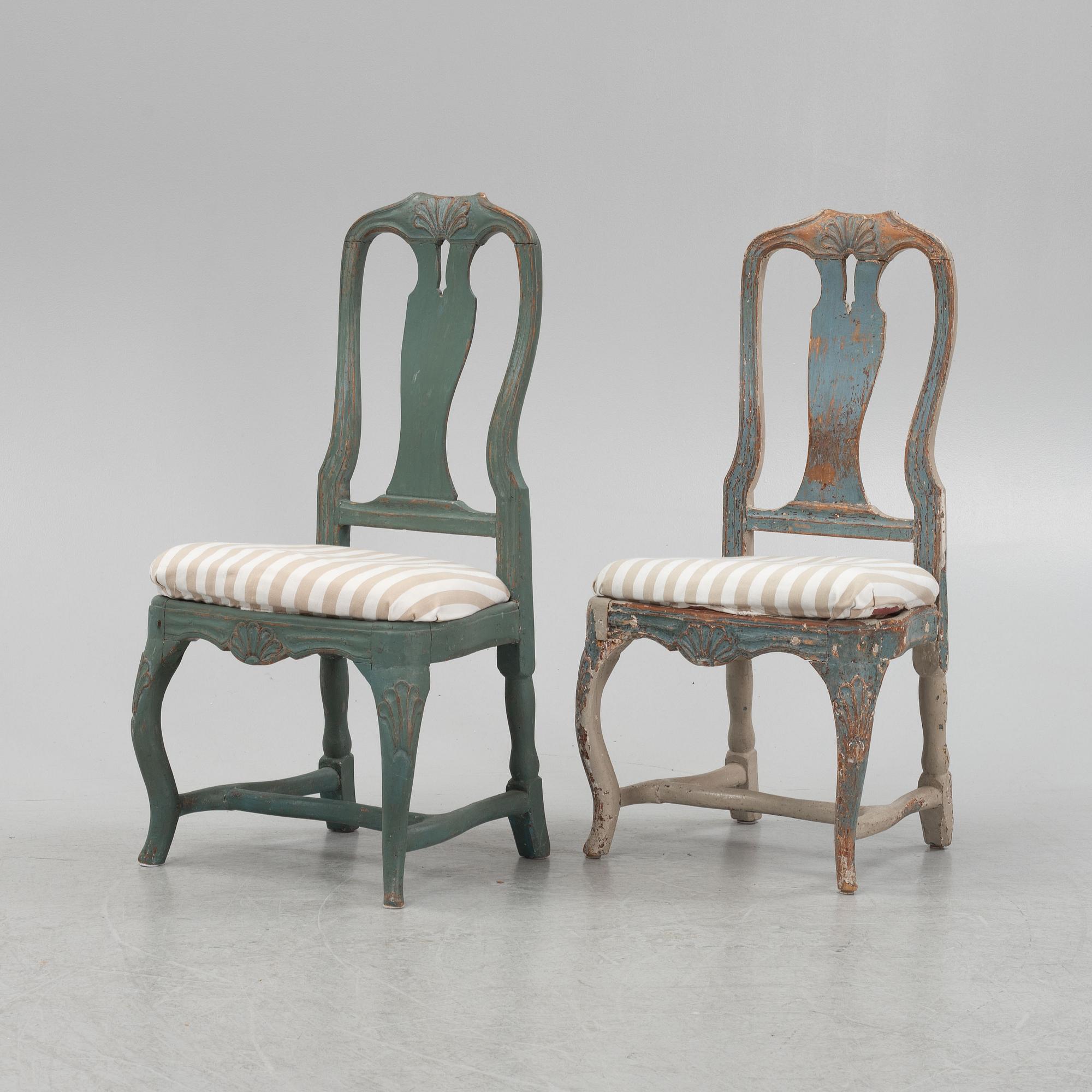 Stolar, ett par, Rokoko, 1700-tal.