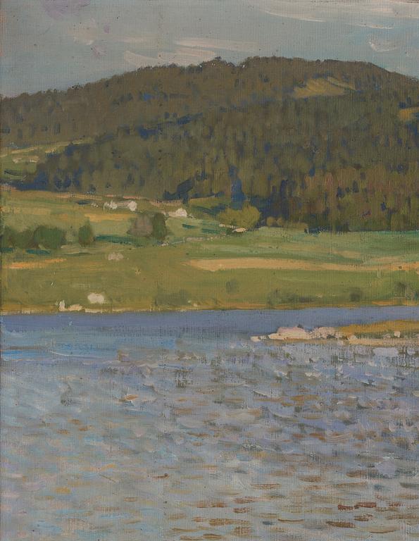 Nikolai Alexandrovich Klodt, Summer landscape with lake.