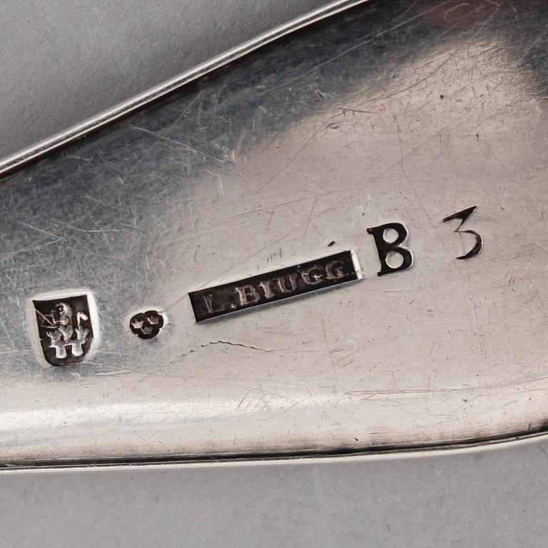 SKEDAR, 3 st, silver, Lars Biugg, Jönköping, 1808-09. Tot vikt ca 201 g.