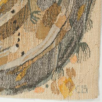 Chris Berglund, A TAPESTRY, "Maskrosboll", a tapestry variant, ca 89 x 90 cm, signed AB MMF CB.