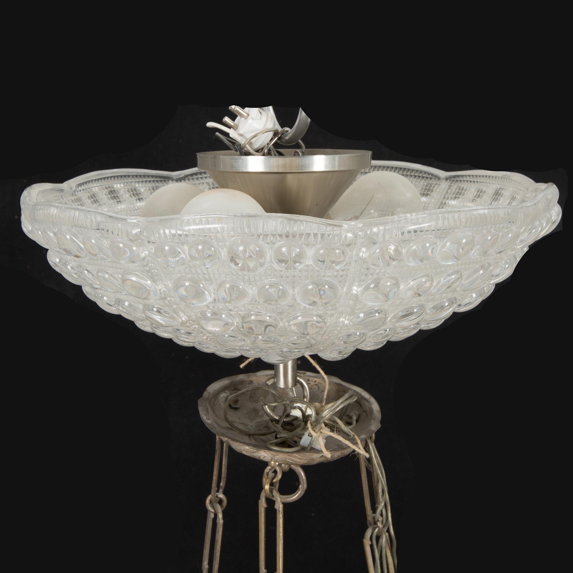 TAKLAMPA, försilvrad, rysk ortodox, 1800-tal.