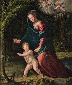 799. Calisto Piazza, hans krets, Madonnan med barnet.