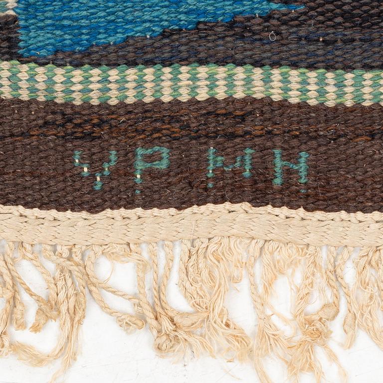 Ingrid Dessau, a carpet, flat weave, approximately 256 x 171 cm, signed KLH VP HM ID.
