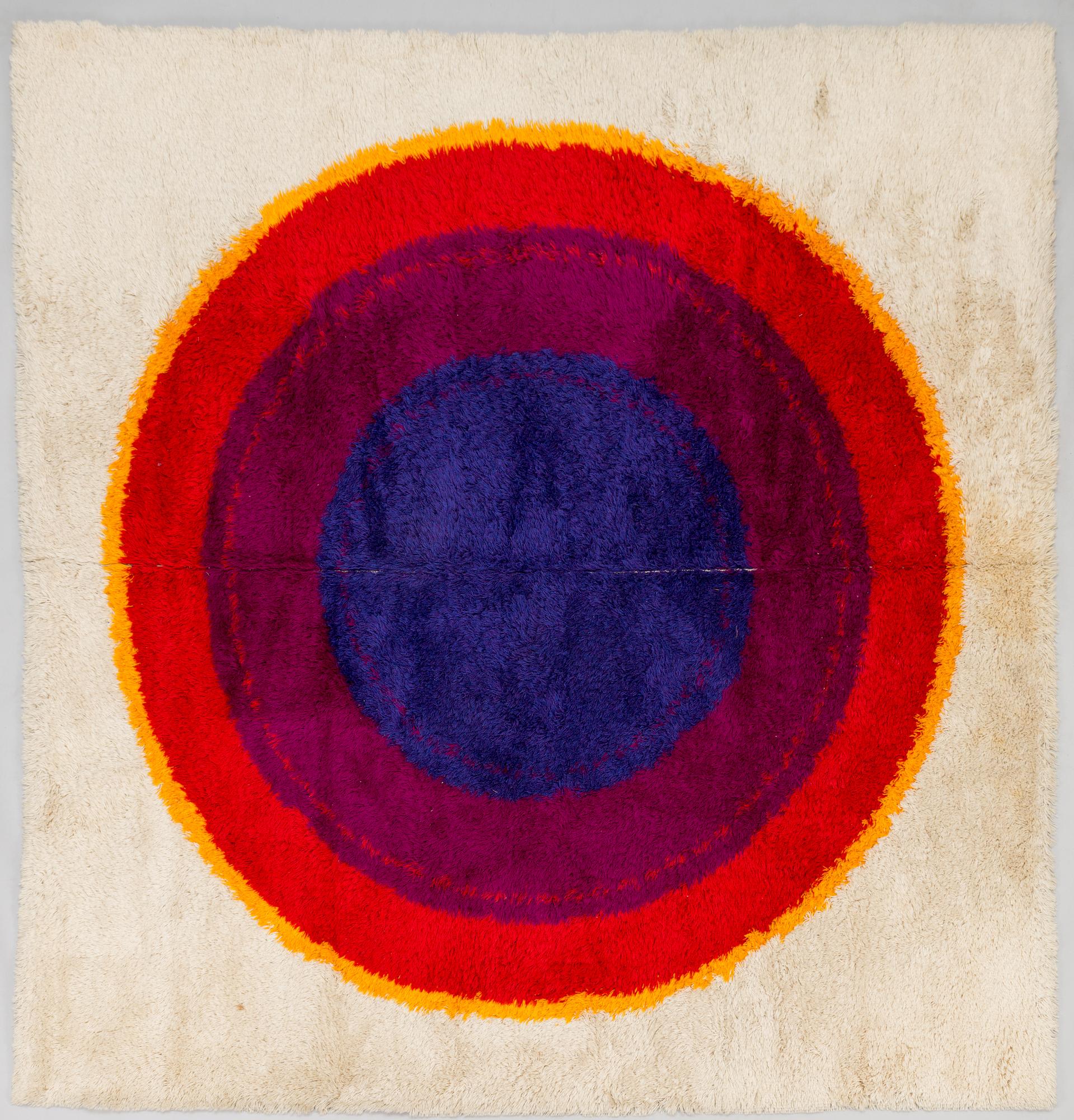 MATTO/ RYIJYMATTO, "Panton ring", Højer Eksport Wilton, Tanska 1960-luku. Noin 255x245 cm.