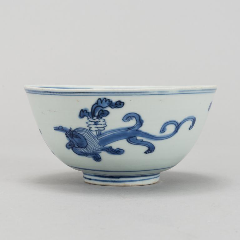 A blue and white bowl, Mingdynasty (1368-1644).