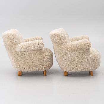Fåtöljer, ett par, Swedish Modern, 1900-talets första hälft.