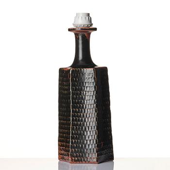 Stig Lindberg, a stoneware table lamp, Gustavsberg Studio 1970.