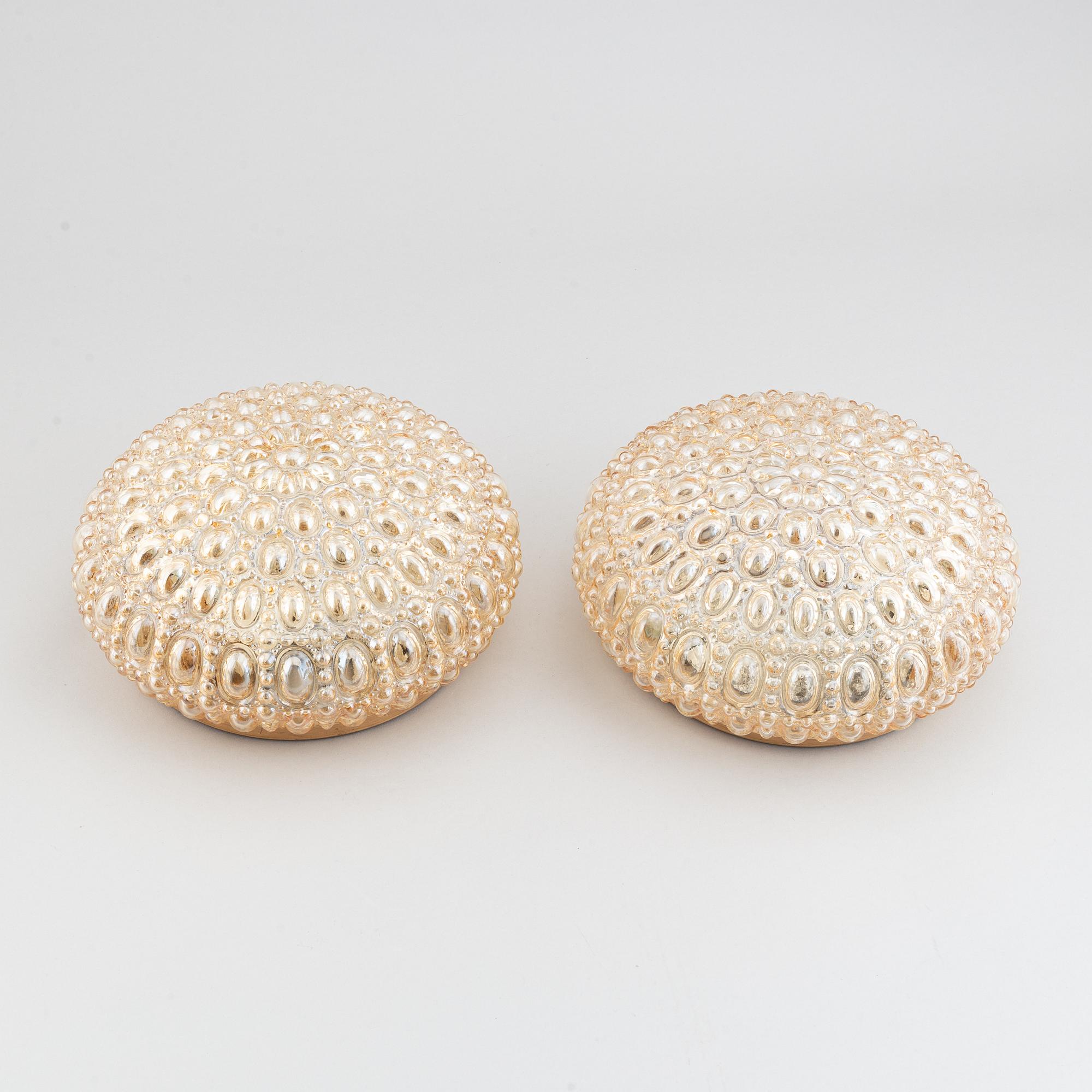 Taklampor/vägglampor, ett par, Glashütte Limburg, Tyskland, 1900-talets andra hälft.