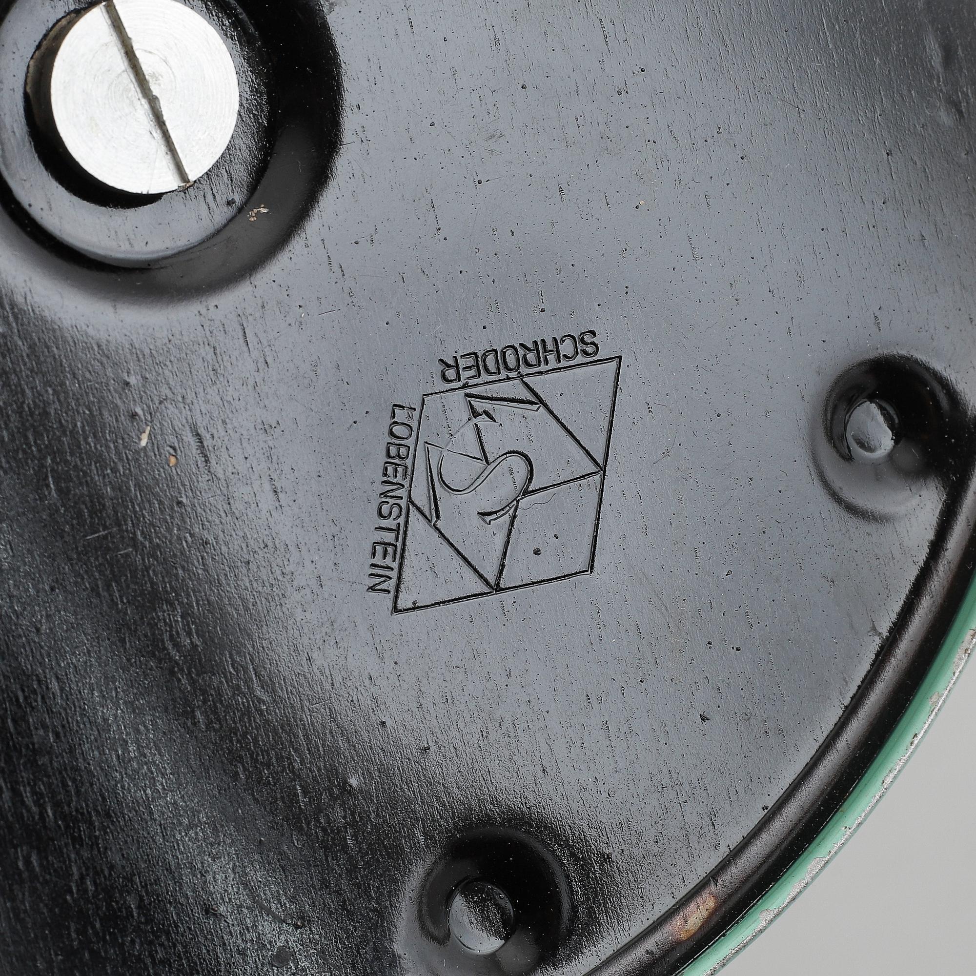 Bordslampa, funkis, Metallwerke Schröder Lobenstein, Tyskland, 1930-tal.