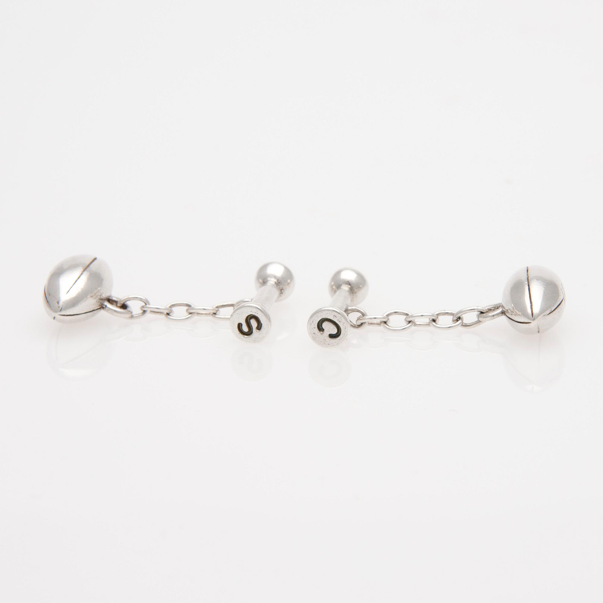 MANSCHETTKNAPPAR, sterling silver, Birmingham, 1900-talets slut.