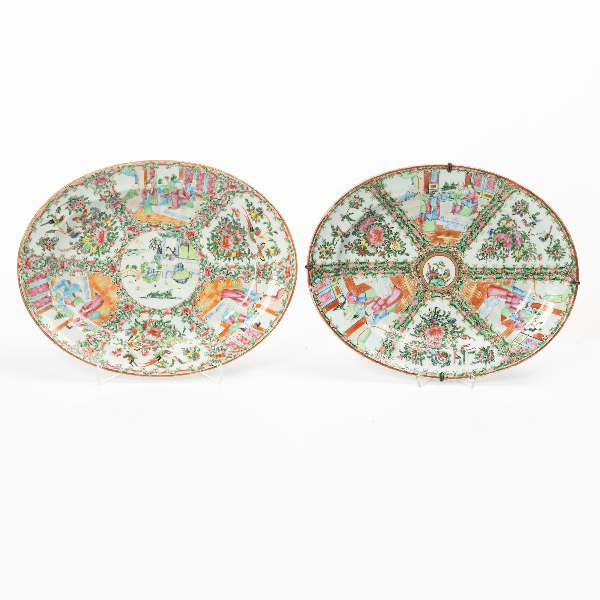 Parti porslin, 10 delar, Kanton, Kina, 1800-tal.