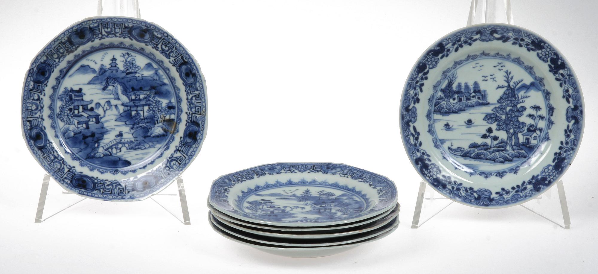 ASSIETTER, 25 st, porslin, Kina, 1700-tal.