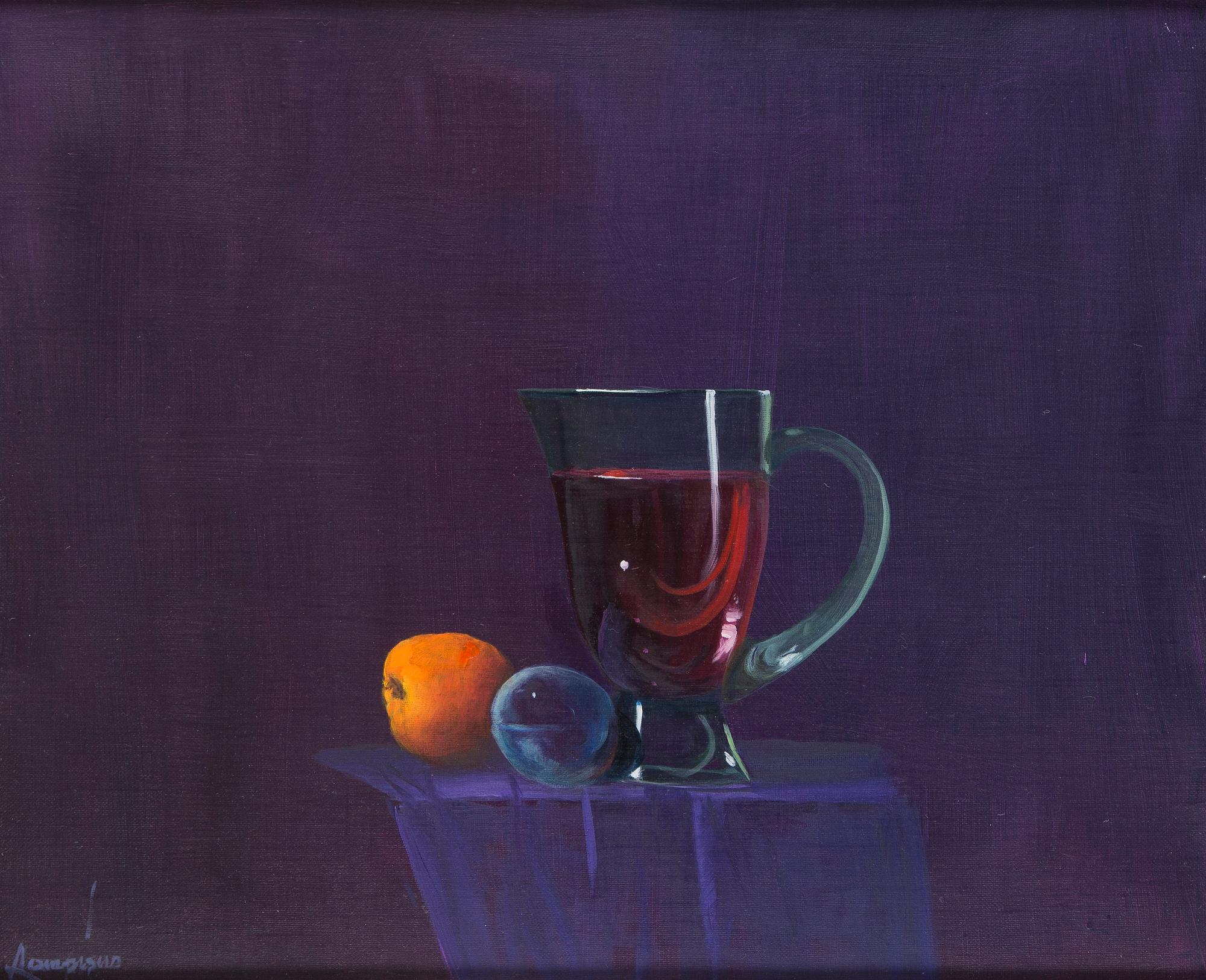 Antti Lampisuo, Stilleben med tillbringare och frukt.