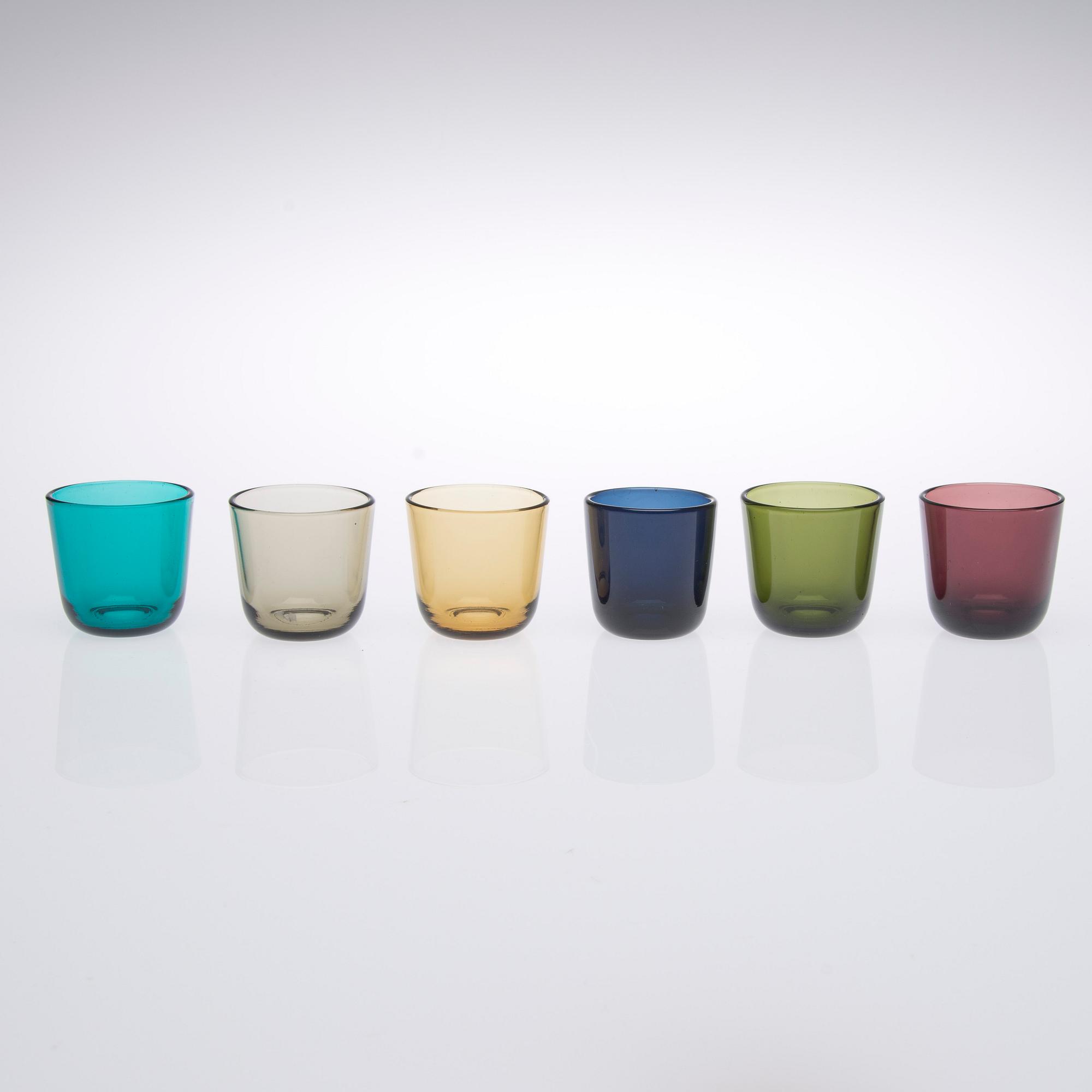 SKÅLAR SAMT GLAS, 5+6 st, glas, Saara Hopea samt Kaj Franck, Notsjö, 1950-70-tal.
