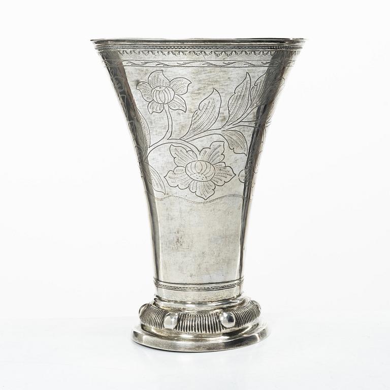 A Swedish silver beaker, mark of Samuel Lyberg, Borås 1799.