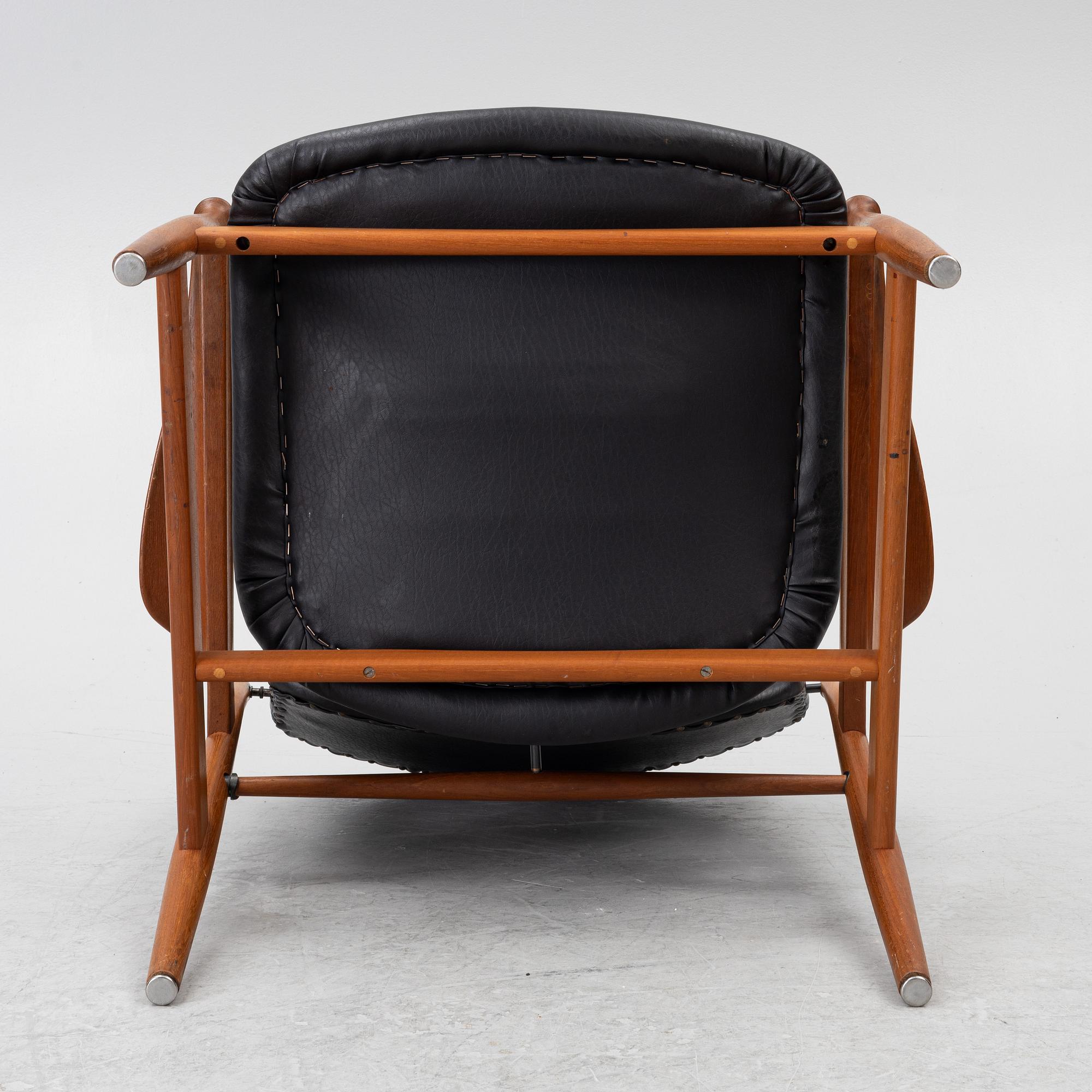 Finn Juhl, A 'FD 136' easy chair, France & Daverkosen, Denmark 1950s.