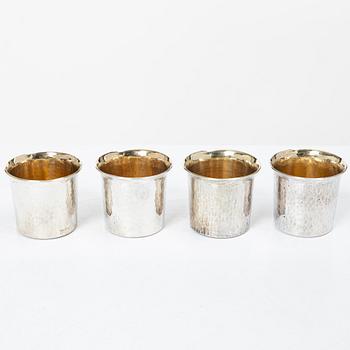 Lennart Råström, Four silver cups, CG Råström, Stockholm 1987.