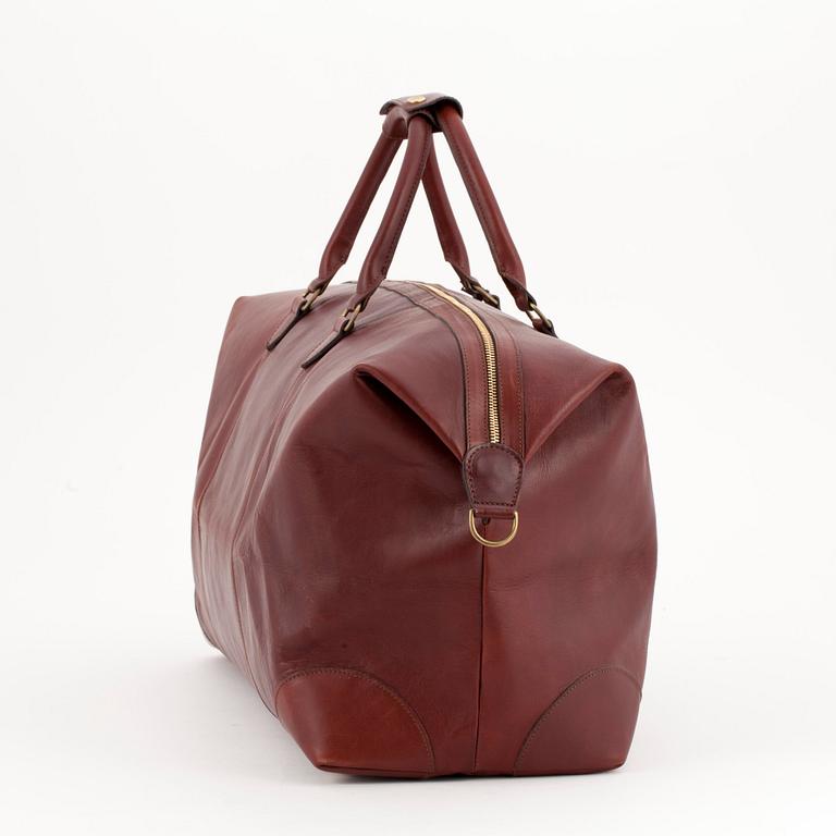 MULBBERY, a brown leather weekend bag,