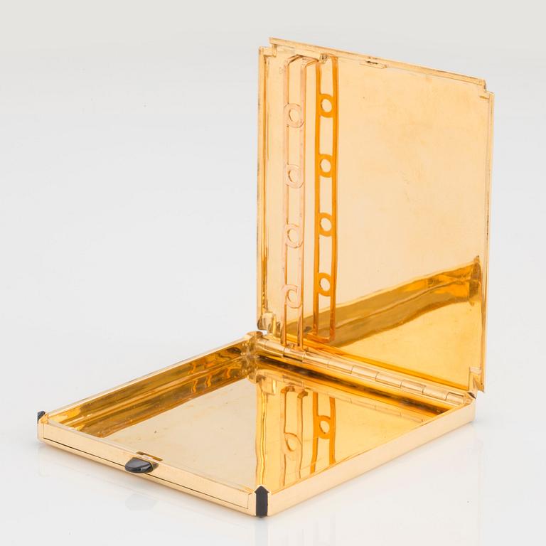Cigarettetui Cartier 18K guld med safirer.