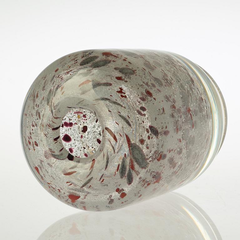 A Vicke Lindstrand glass vase, Orrefors, probably late 1930's.
