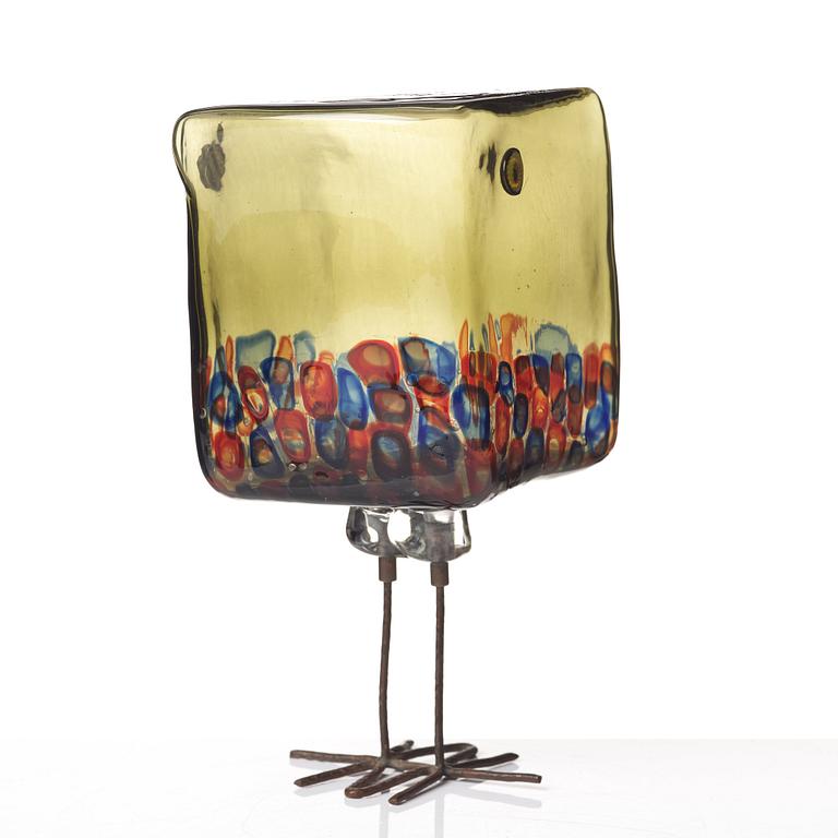 Alessandro Pianon, a "Pulcino" glass sculpture of a bird, Vistosi, Italy 1960's, model S191.