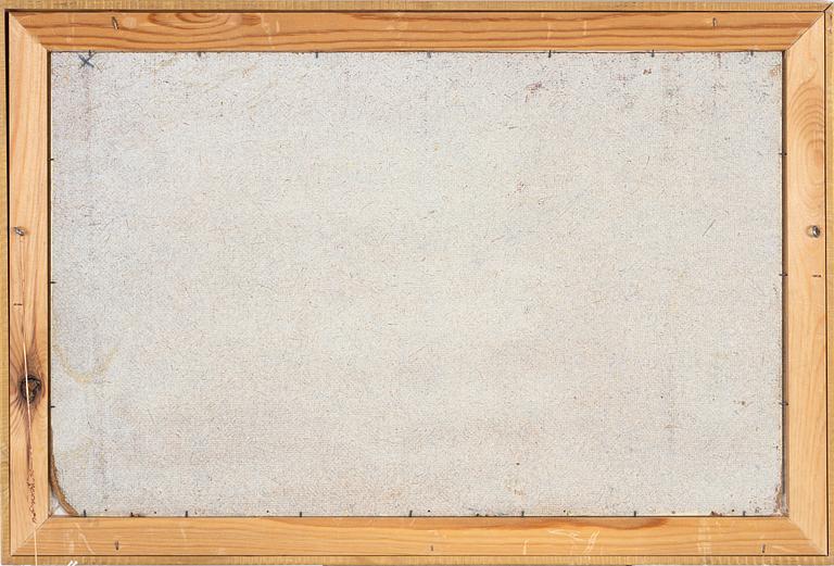 Primus Mortimer Pettersson, olja på pannå, signerad.