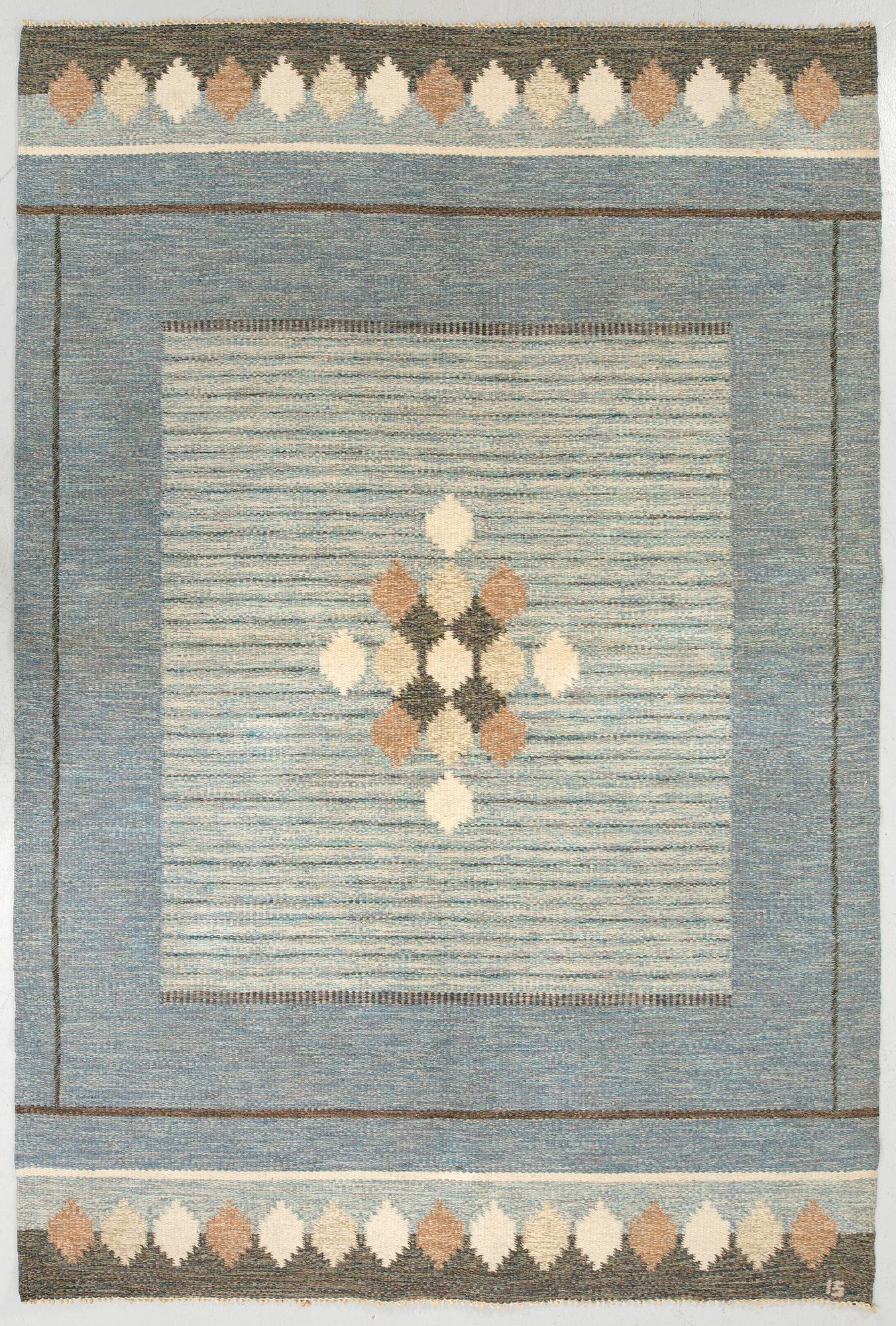 Ingegerd Silow, Matta, röllakan, ca 239 x 157 cm.