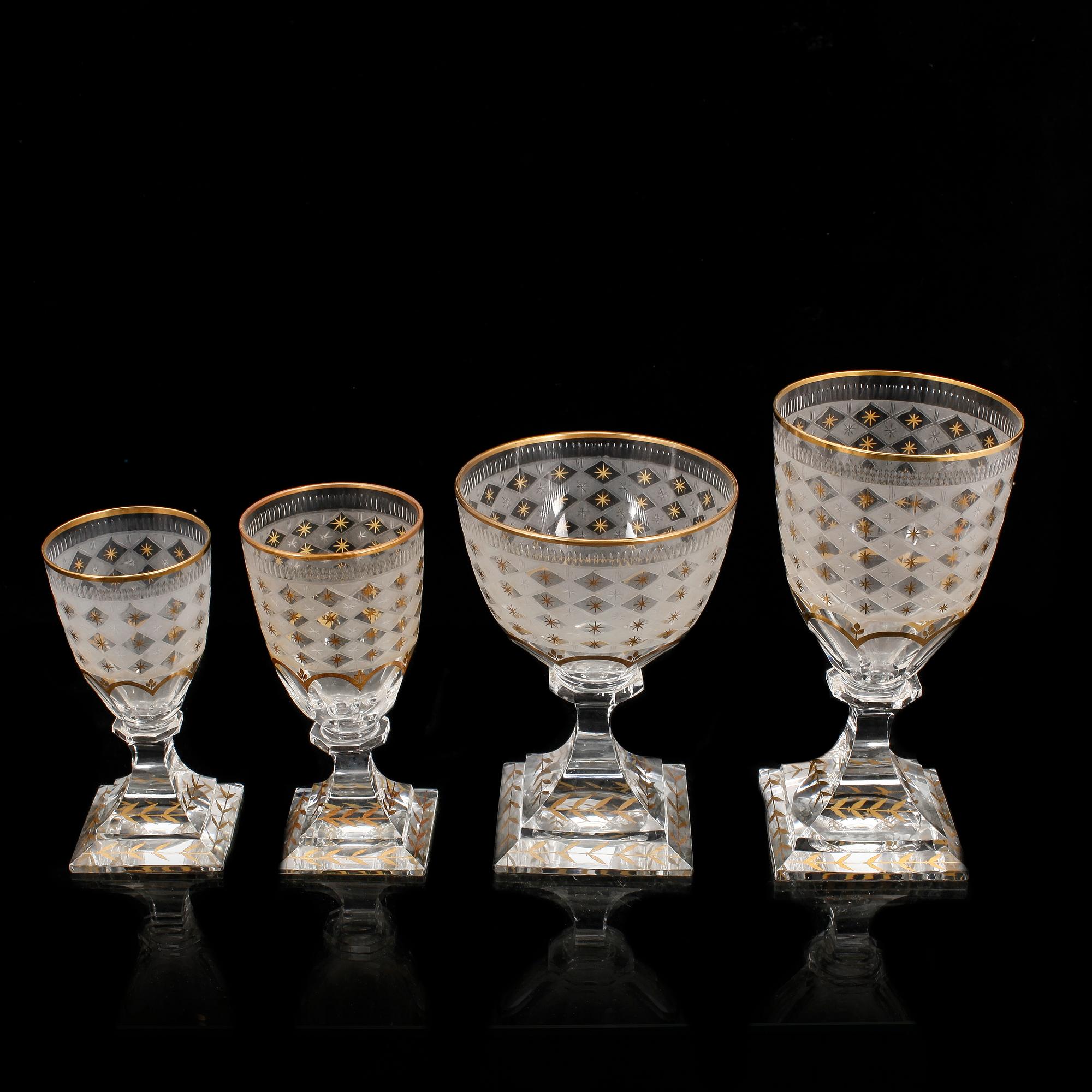 GLASSERVIS, 23 delar, "Odelberg", Kosta.