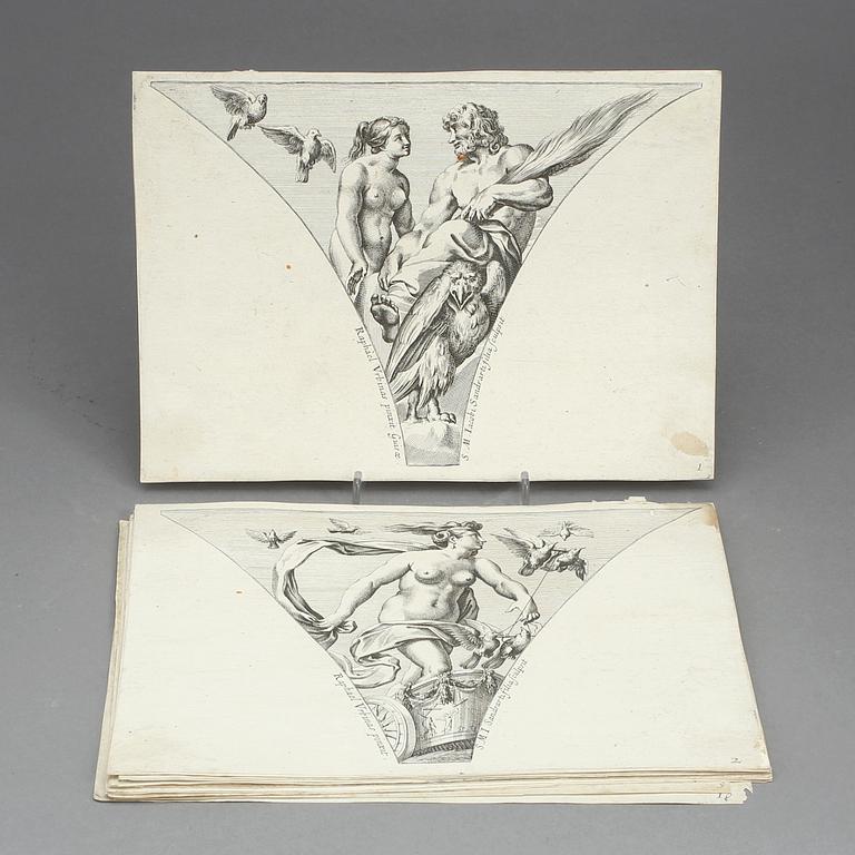 RAFAEL, efter, 1700, parti kopparstick, 10 st.