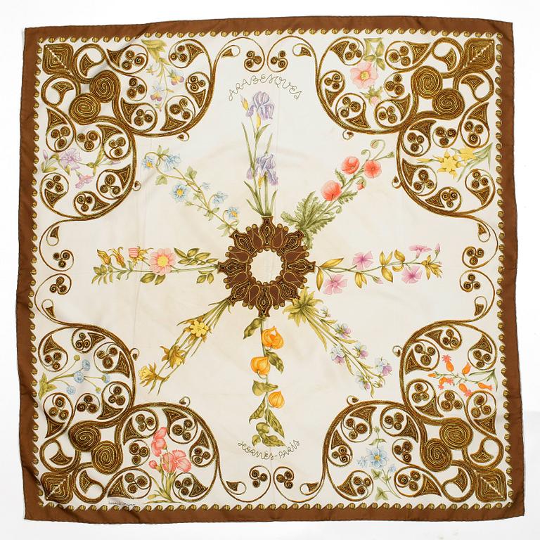 HERMÈS, silk scarf, "Arabesques".