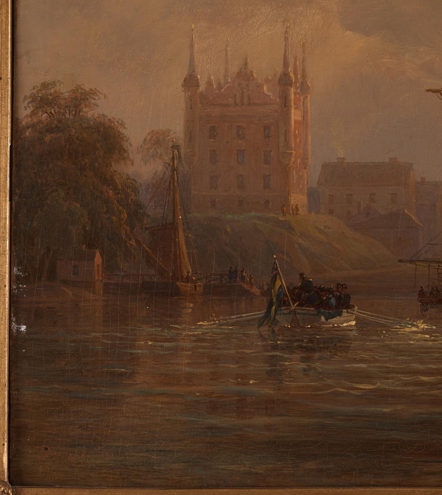 Johan Christian Berger, Skruflinieskeppet Stockholm vid Skeppsholmen, Stockholm.