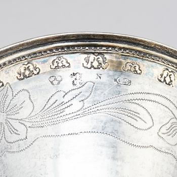 A Swedish 18th century parcel-gilt beaker, Carl Berg, Norrköping 1771, Sweden.