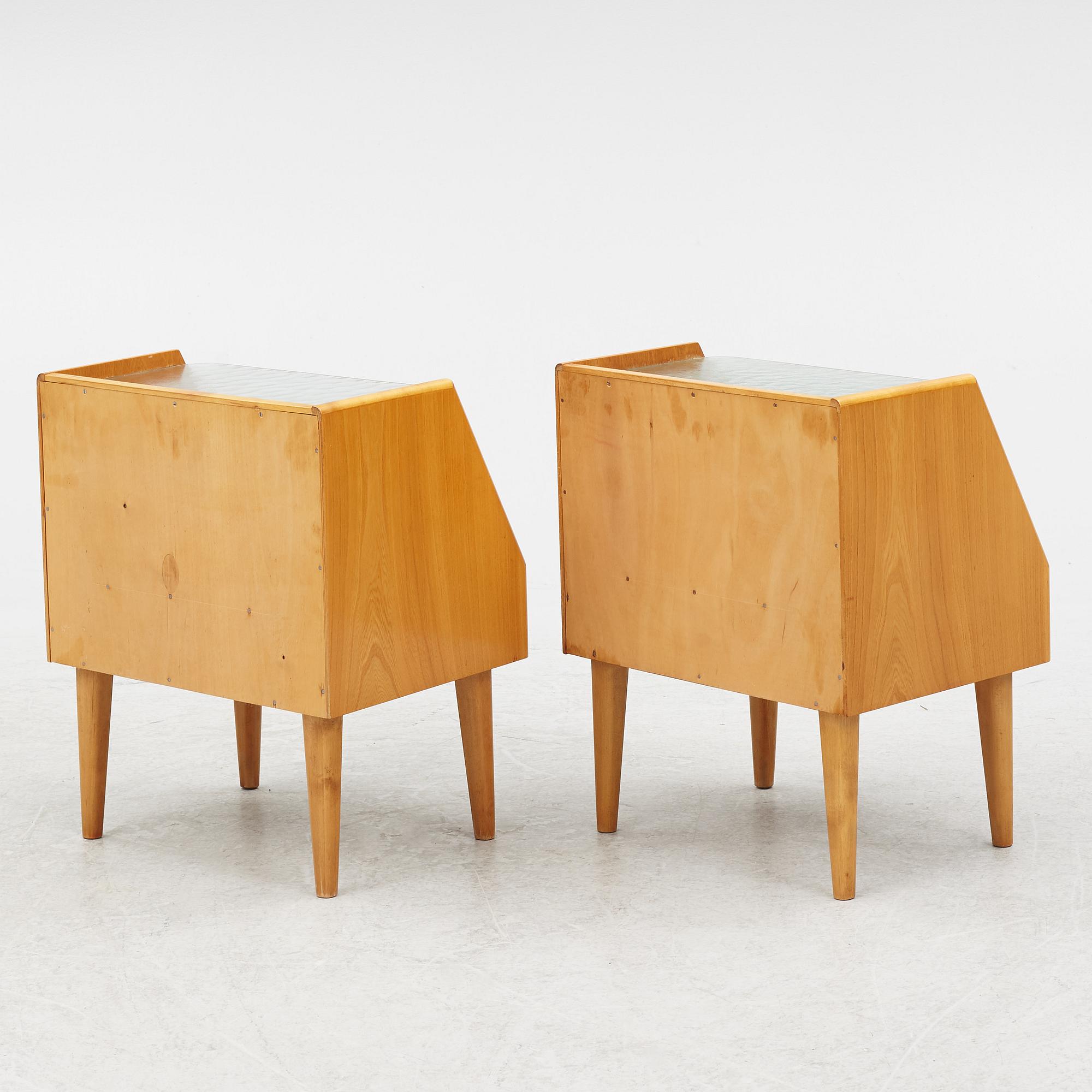 Sängbord, ett par, 1940-tal.