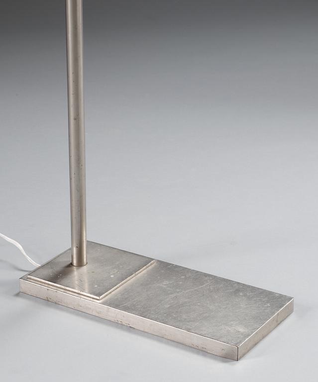 An Uno Åhrén white metal floor lamp, Svenskt Tenn, early 1930's.