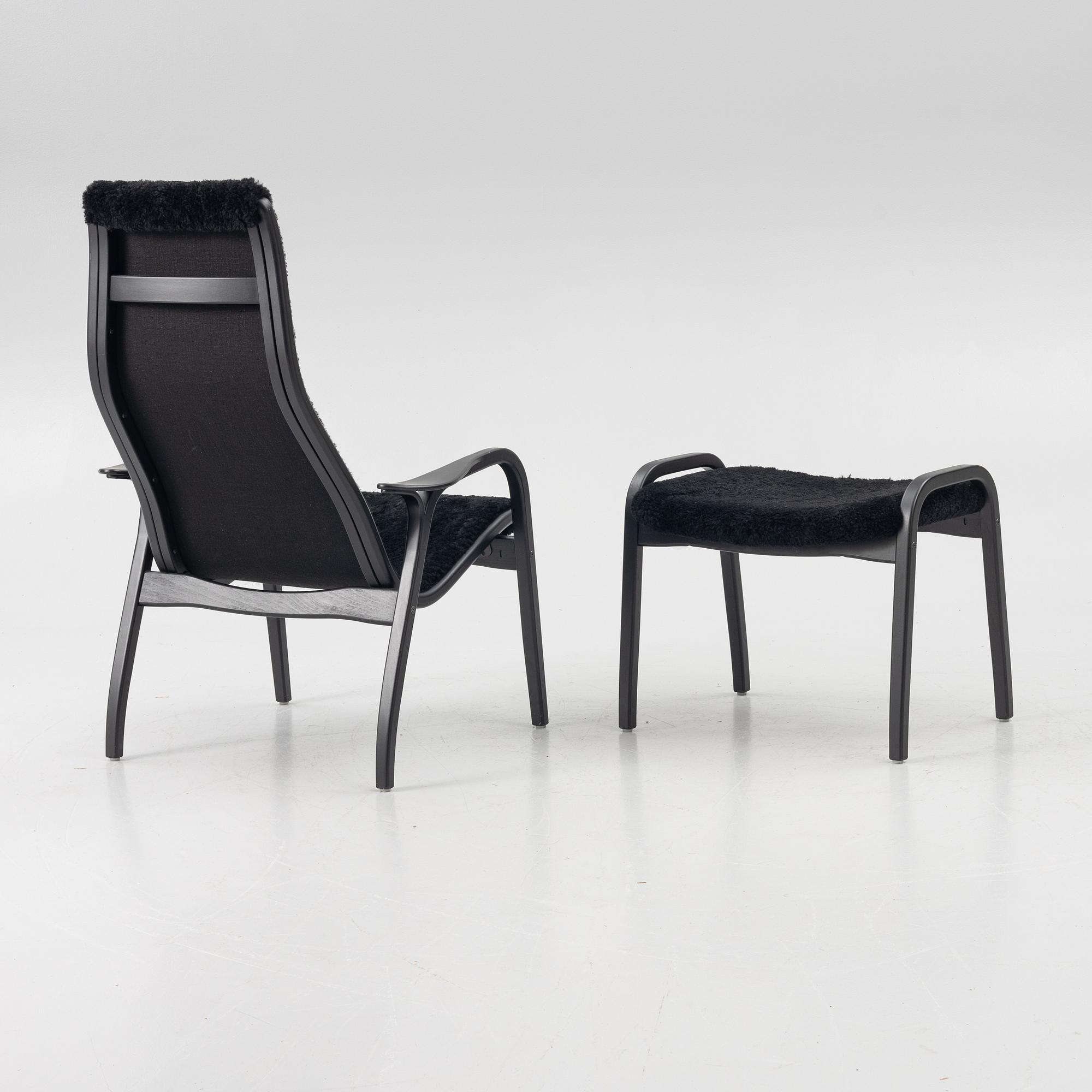 Yngve Ekström, a 'Lamino' easy chair with footstool, Swedese, 2018.