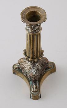 LJUSSTAKE, brons, senempire, 1800-talets första hälft.