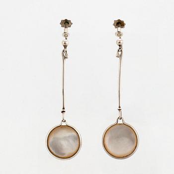 Vivianna Torun Bülow-Hübe, a pair of sterling silver earrings and a brooch, own workshop.