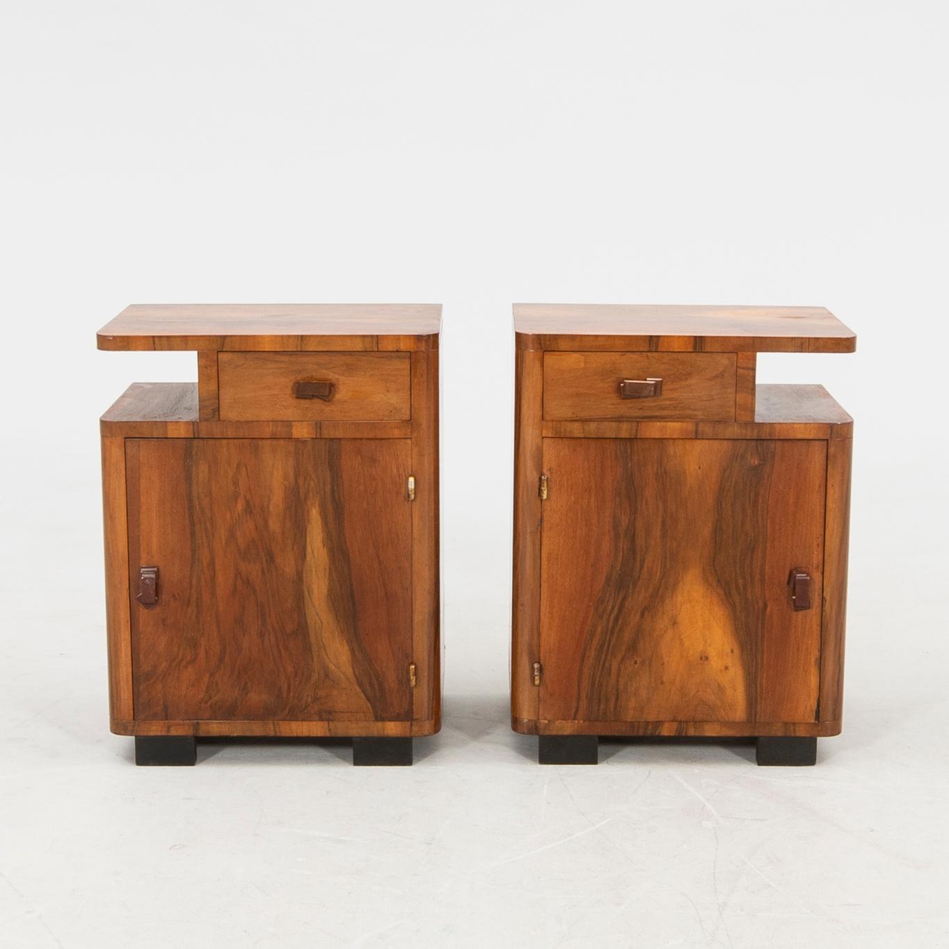Sängbord ett par Art Deco 1900-talets första hälft.
