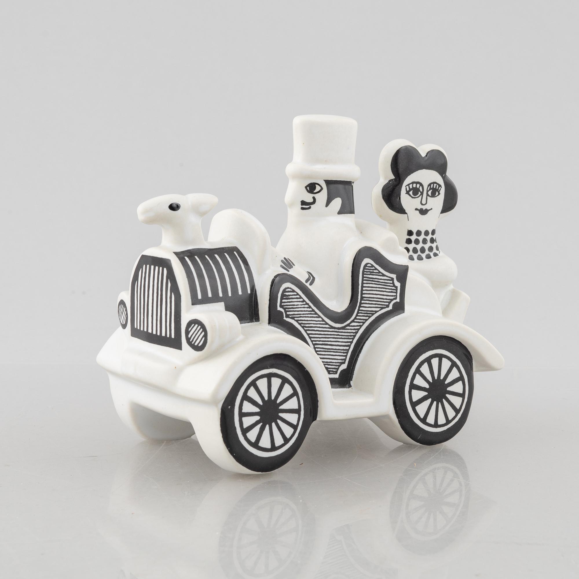 Lisa Larson, figurin, "Bil", ur serien "Traffic", Gustavsberg 1971-1973.