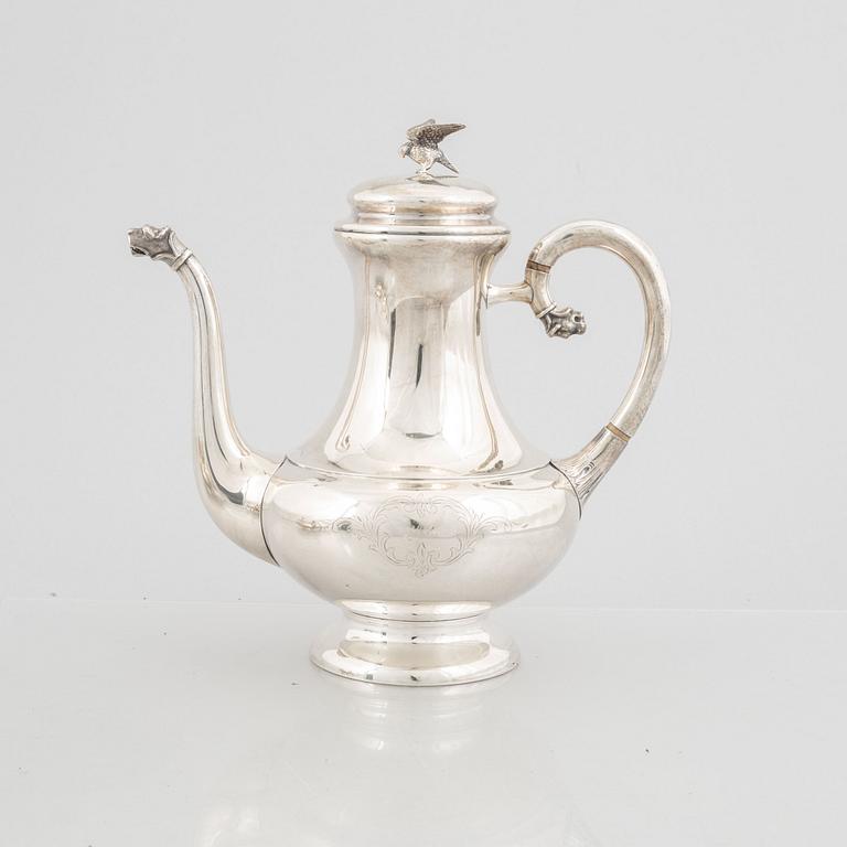 A three-piece silver coffee service, Norway & Denmark, late 19th and early 20th century.