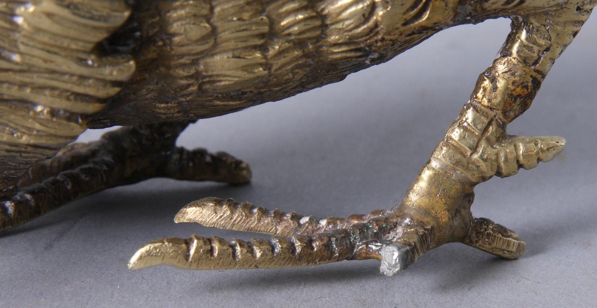 BORDSDEKORATIONER, 6 st, patinerad metall, 1900-tal.