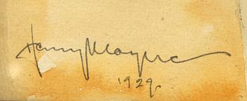 HENRY MAYNE, akvarell, sign och dat 1929.