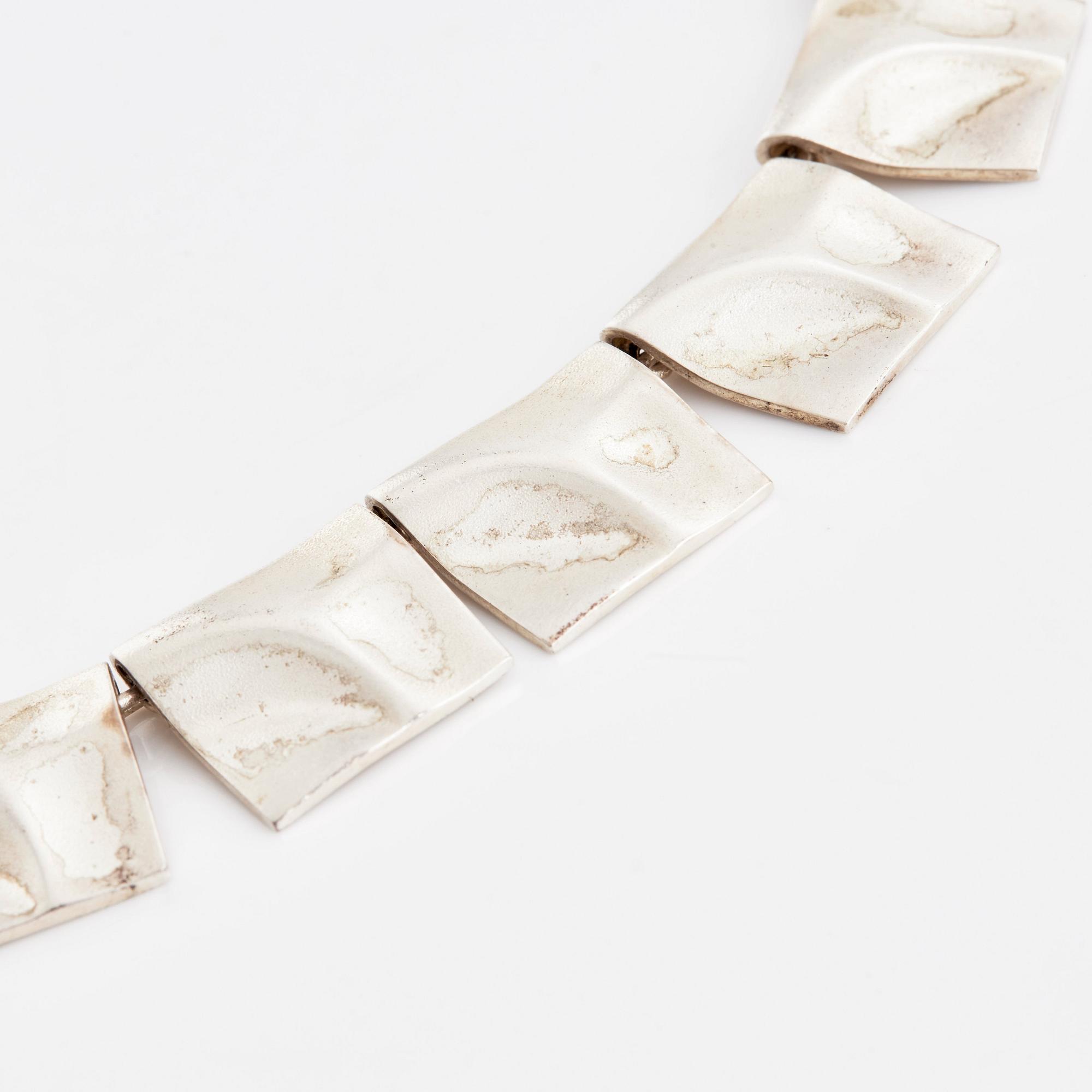 Björn Weckström, collier sterlingsilver "Galaktiska toppar", Finland 1985.