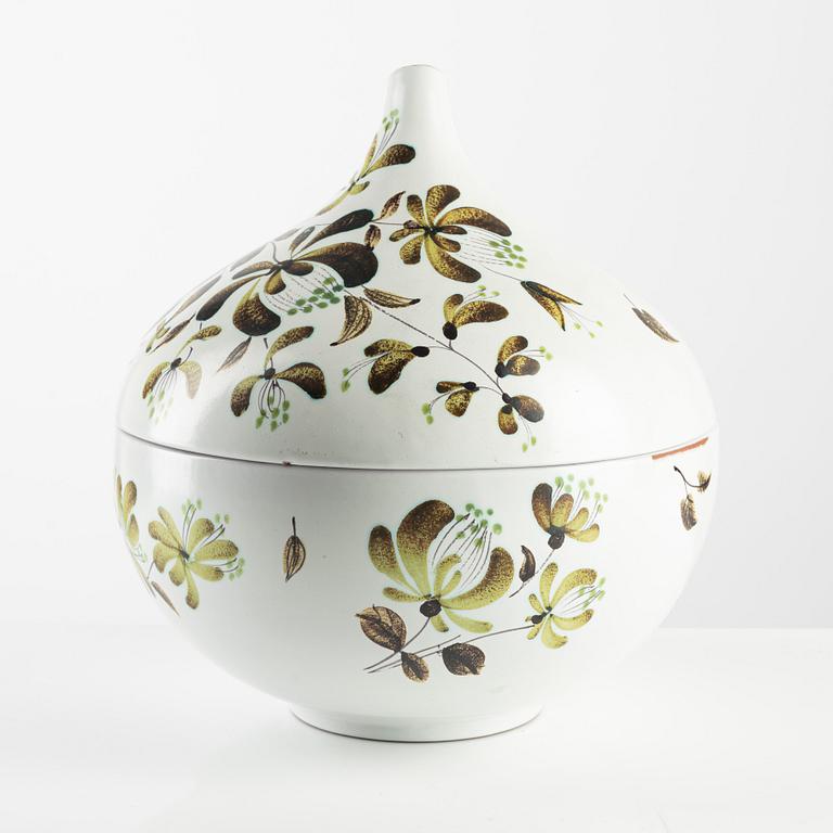 Stig Lindberg, an earthenware bowl with cover, Gustavsbergs Studio, Sweden.