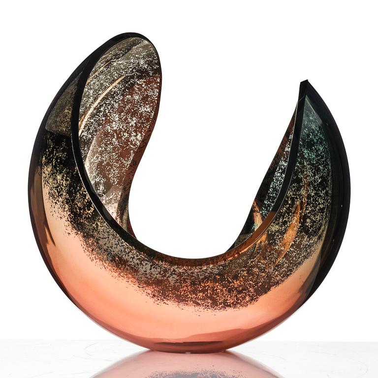 Lena Bergström, a unique glass bowl, Kosta Boda, signed.