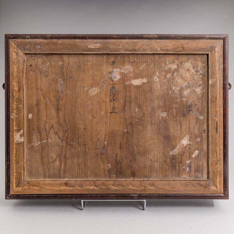PAISTIVATI, kompaniaposliinia, kehyksissä, Qing dynastia, Qianlong (1736-95).