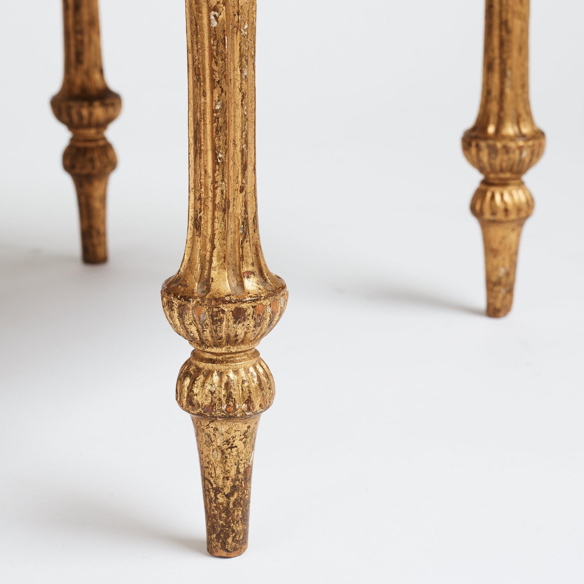 Kungliga taburetter, ett par, av Erik Öhrmark och Pehr Ljung efter ritning av Louis Masreliez, 1790-tal, Sengustavianska.