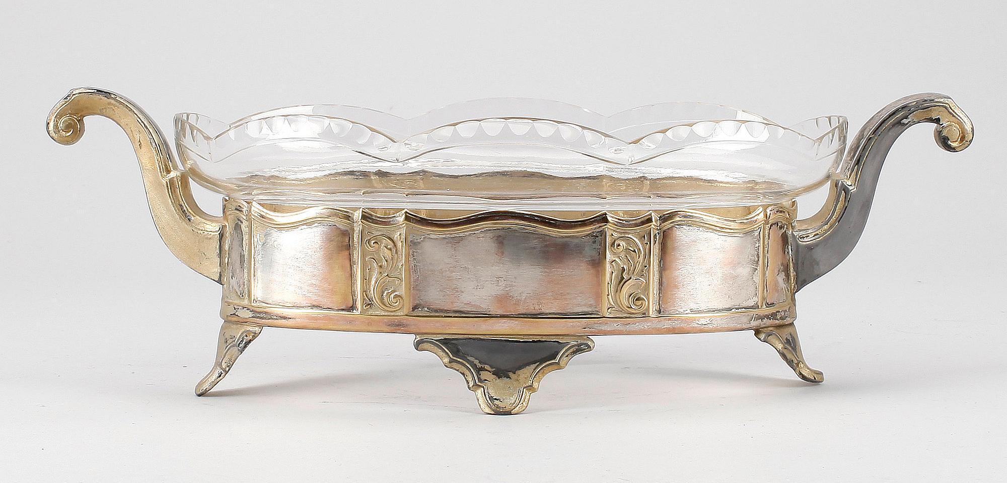 JARDINJÄR, argent haché och glas, Danmark, 1900-talets första del.