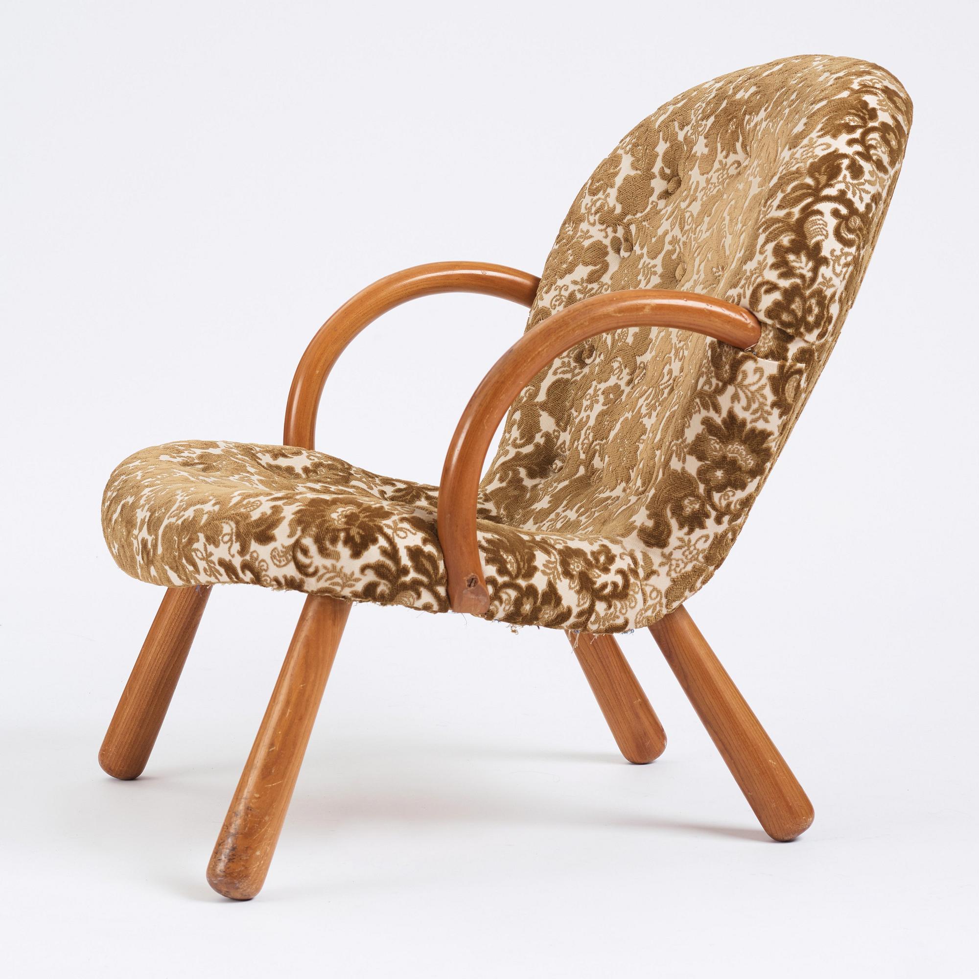 Swedish Modern, "Clam chair",  möjligen  Erik Eks Snickerifabrik, sannolikt 1950-tal.
