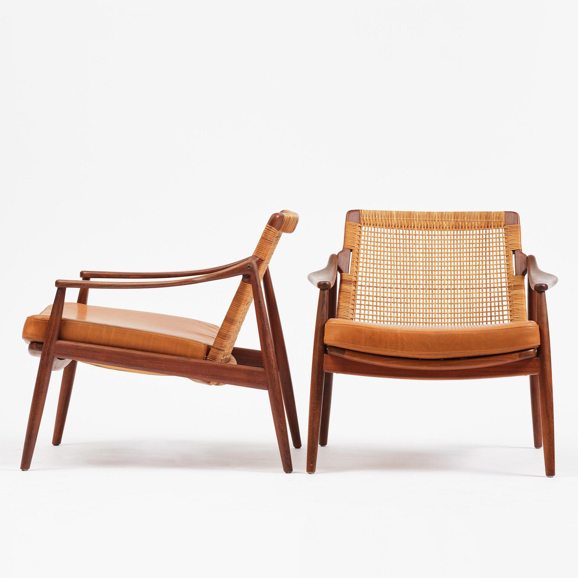 Hartmut Lohmeyer, a pair of armchairs, Wilkhahn, Germany, 1950s.